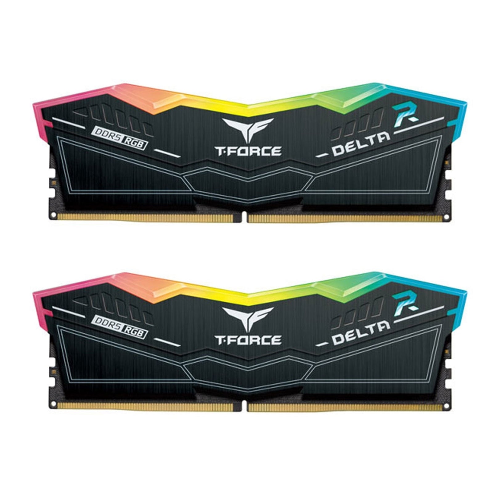 Team T-Force Delta RGB FF3D532G6400HC40BDC01 32GB DDR5 6400MHz System Memory, 2 x 16GB, Black, CL40-40-40-84 1.35V Team T-Force Delta RGB FF3D532G6400HC40BDC01 32GB DDR5 6400MHz System Memory, 2 x 16GB, Black, CL40-40-40-84 1.35V